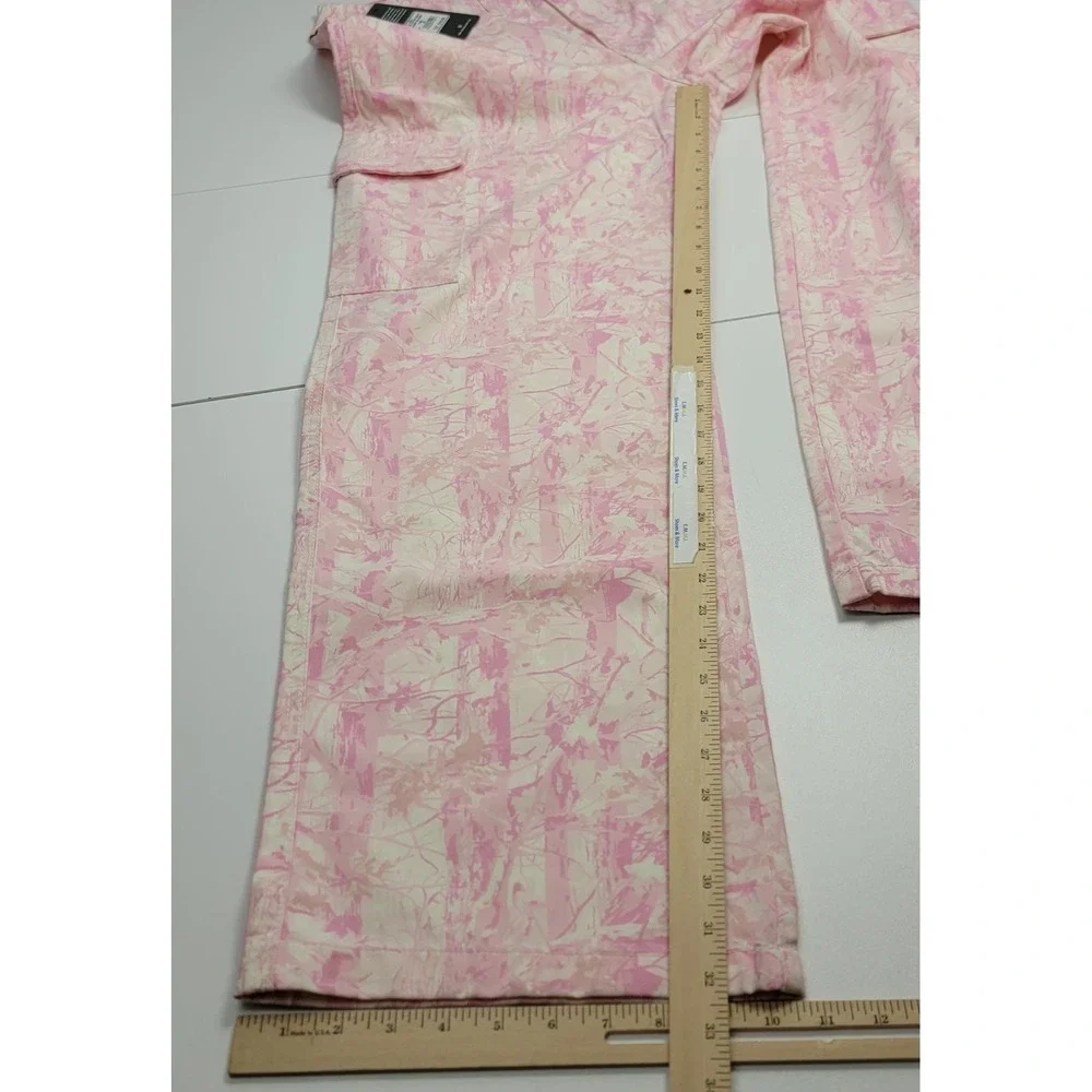True Religion Women's Light Pink Baggy Camo Military Cargo Pants Size 30x32 NWT